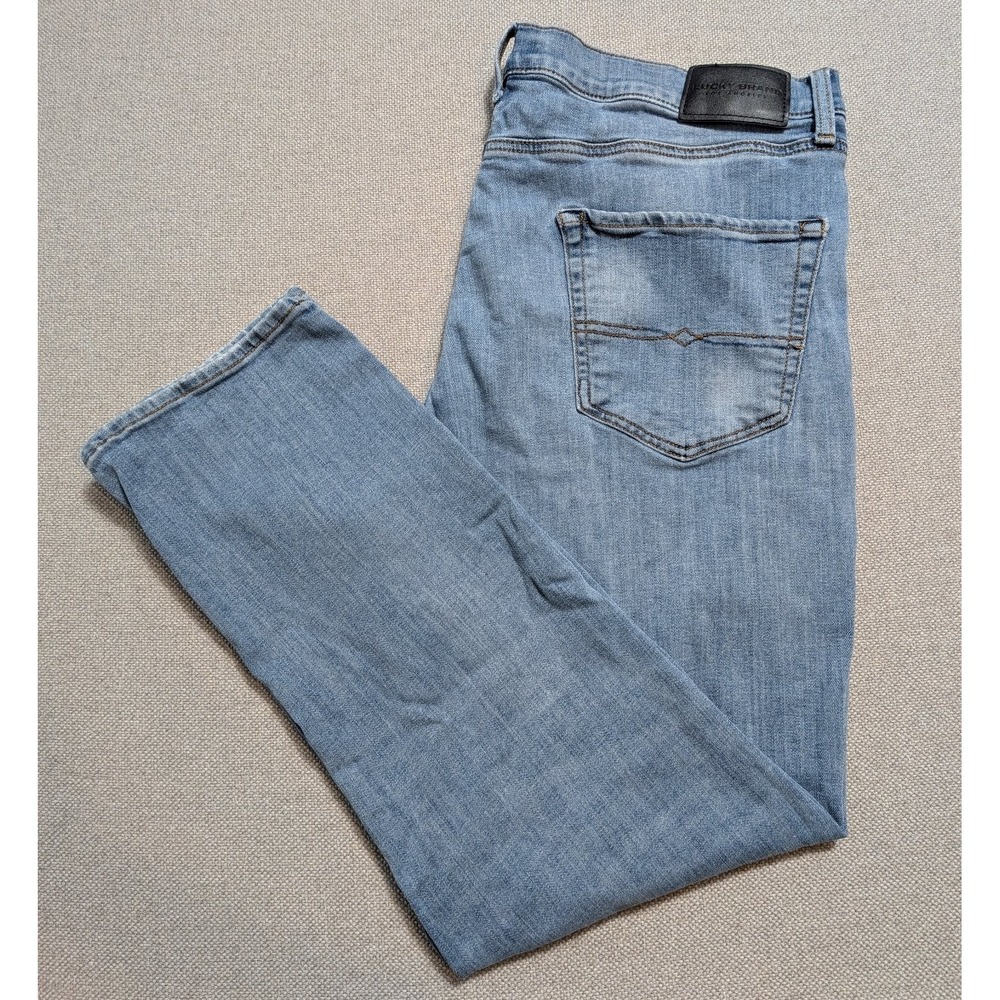 Lucky Brand Jeans Men's 36x30 Light Wash 410 Athletic Slim Denim Stretch